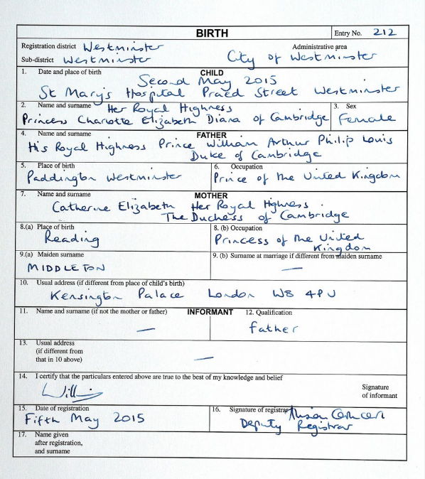 Prince Louis’ Birth Certificate Has One Major Difference To His Siblings’ One And It S For A