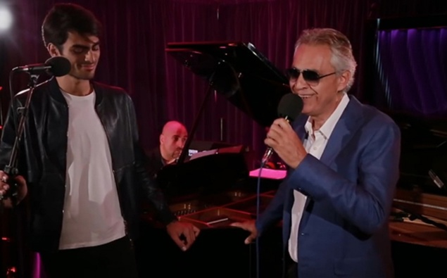 Andrea Bocelli's son joins him onstage for spine-tingling duet of Ed ...